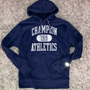 Champion Men's dark Navy Hoodie sz small hooded l